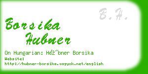 borsika hubner business card